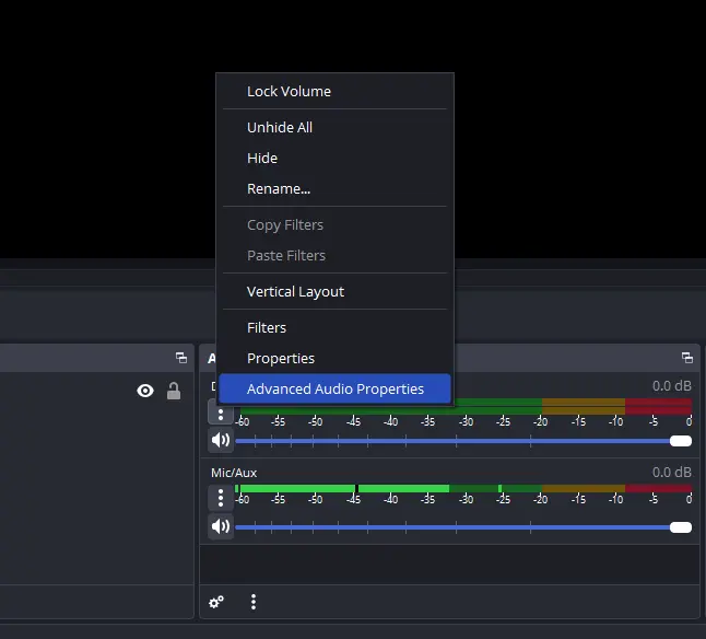 OBS Advanced Audio Properties Sync Offset