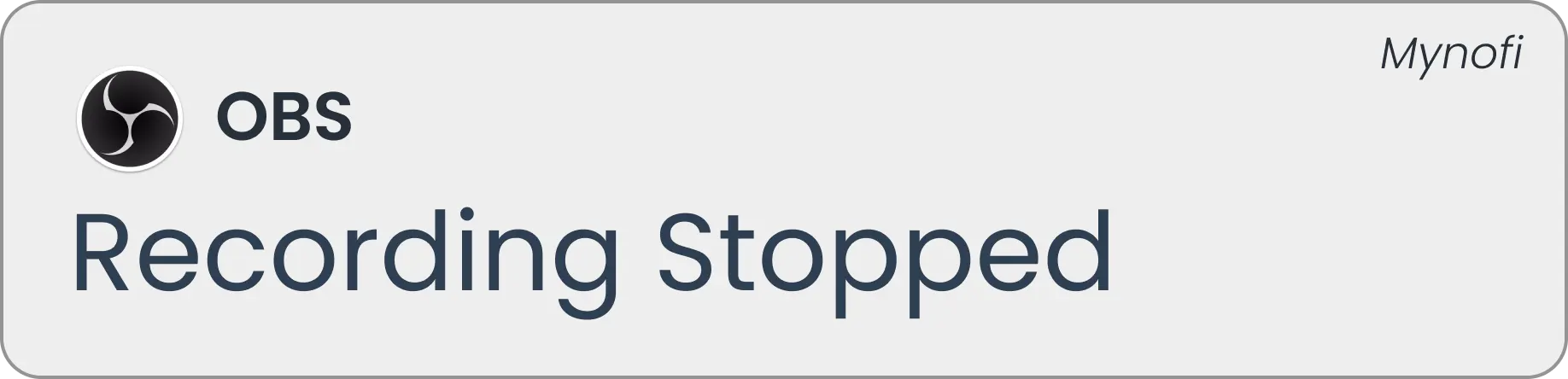 Desktop alert notification when OBS stopped recording silently